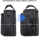 KROSER Laptop Bag Stylish Laptop Briefcase Fits Up to 17.3 Inch Expandable Water-Repellent Shoulder Messenger Bag Computer Bag with RFID Pockets for Business/Travel/School/College/Men/Women-Black - Image 2
